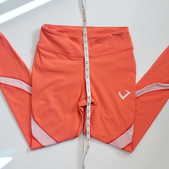 Orange+white calf length Violate the dress code leggings - Picture 3 of 13